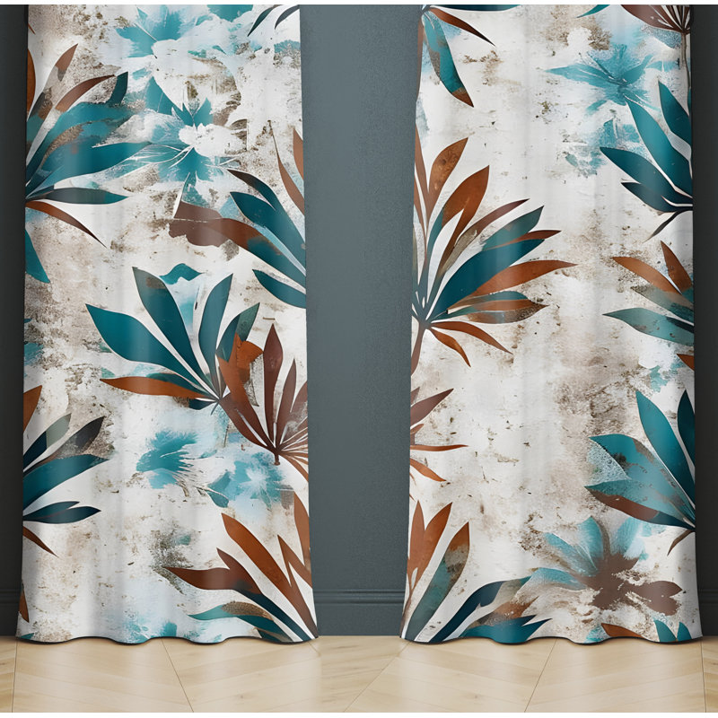 Paire de rideaux semi-transparents en polyester Nantasket, L 40 po x L 82 po