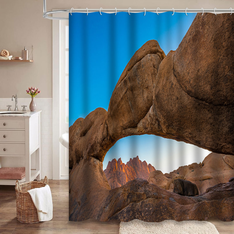Rideau de douche avec 12 crochets, L 72 po x l 78 po