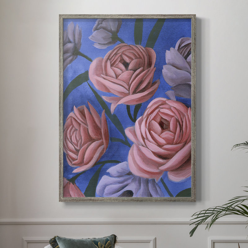 «Layered Petals I», reproduction encadrée - bois massif, H 11 po x l 9 po
