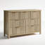 Commode à 7 tiroirs en bois manufacturé cannelé l 46,5 po Arrilla-1647670432