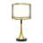 Mid-Century Bedside Nightstand Table Lamp Unique Lampshade Gold Accents Base Desk Light
