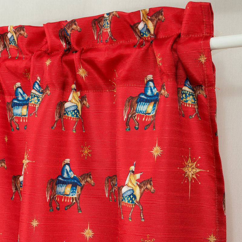 Rideau de cuisine de Noël Trois Rois