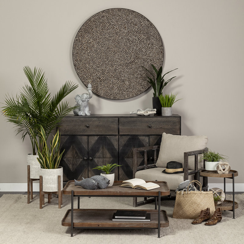Oro Set Of 3 (Black), White Washed