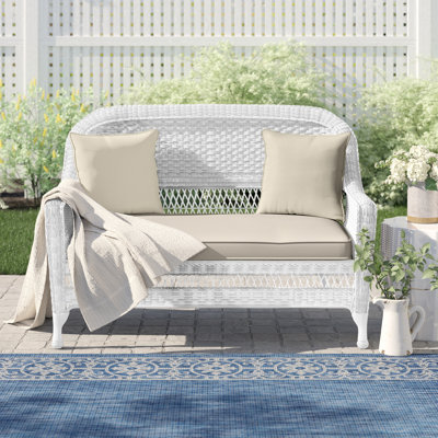 Armbruster 52 " W Straight Wicker Loveseat with Cushions