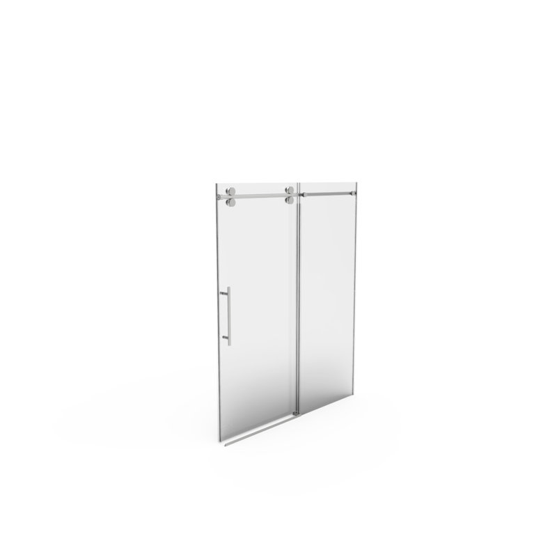 Porte de douche sans cadre l 56 "à 60" x H 76 "