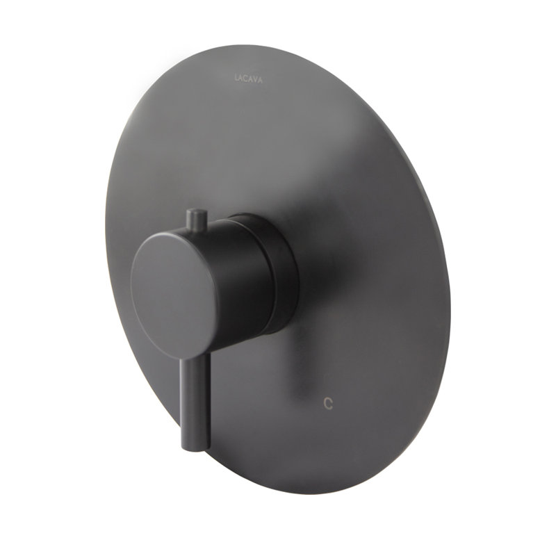 Cigno Built-in Faucet Trim Thermostatic Valve, Matte Black