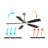 Kayllie 52'' Ceiling Fan with LED Lights-1727220272-1727220275