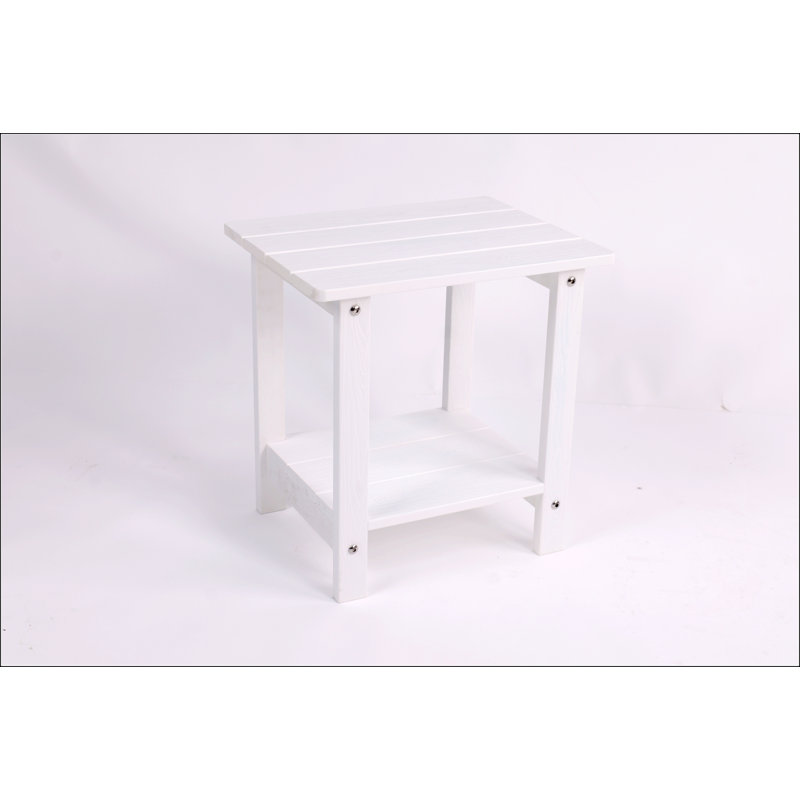 Table d'appoint en bois imitation bois, simple mais texturée pour les pique-niques en plein air et l'utilisation quotidienne.