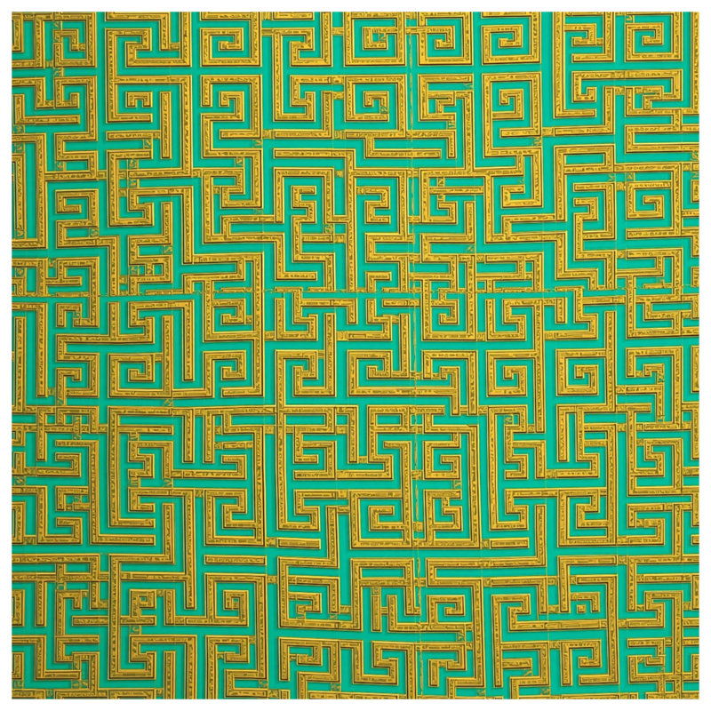 Rideaux de douche Intricate Maze, L 70 po x H 84 po