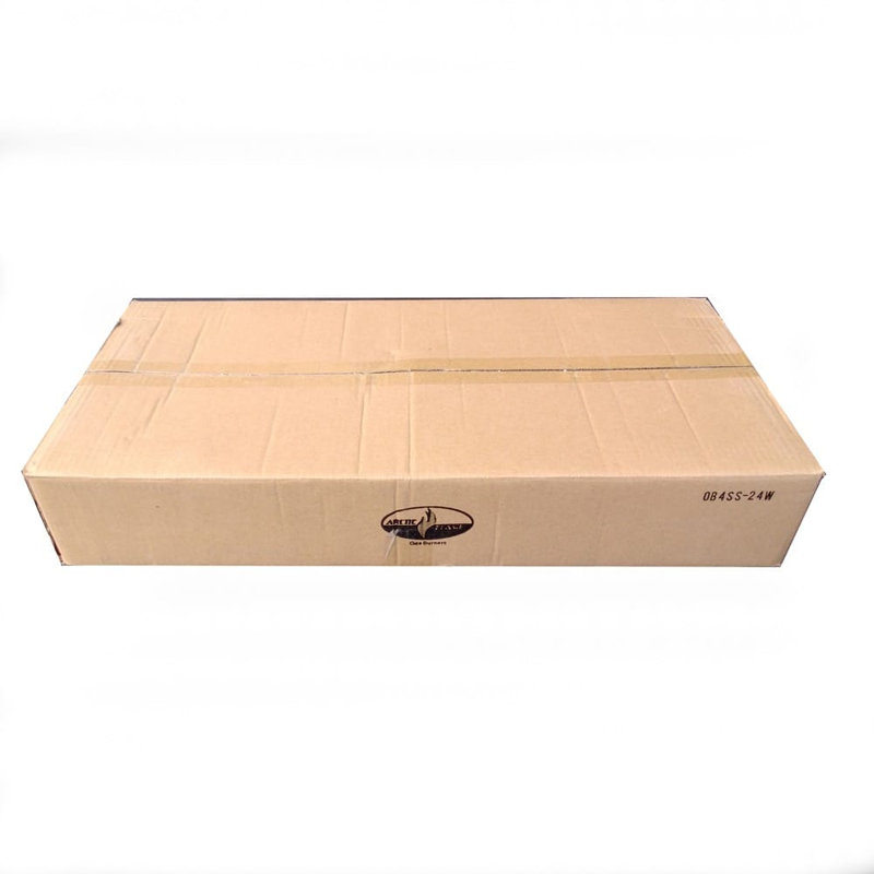 Brûleur de foyer rectangulaire en acier inoxydable, H 24 po x l 10 po x P 3 po