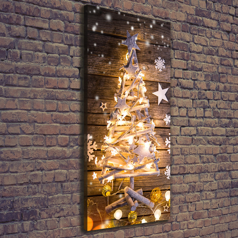 Shining Christmas Tree - Wrapped Canvas Print