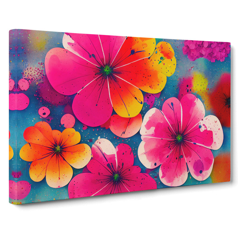 Flower Market Splash Vol.1 Abstract - Wrapped Canvas, 35cm H x 50cm W x 3cm D