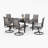 Alyah 6 - Person Patio Dining Set with Extendable Rectangular Table