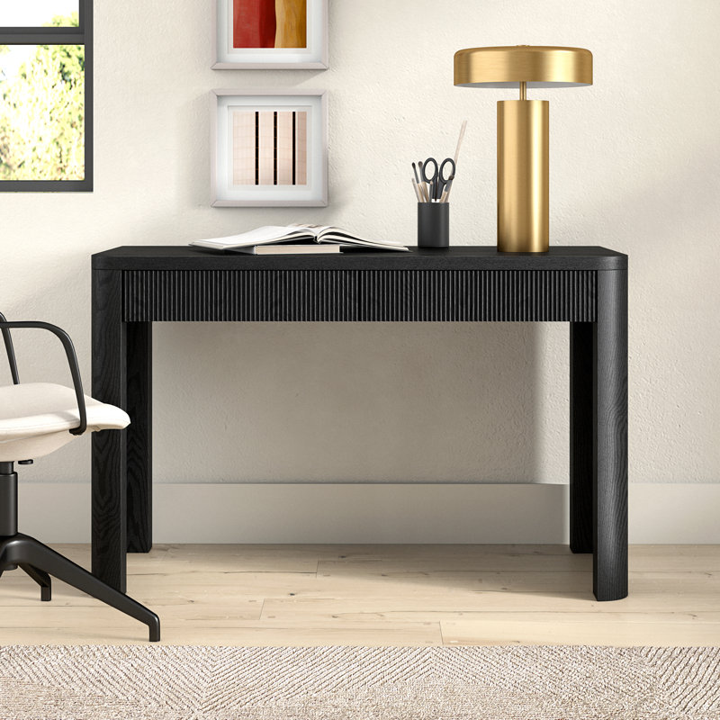 Palmera 47.5" Wide Rectangular Desk, Black