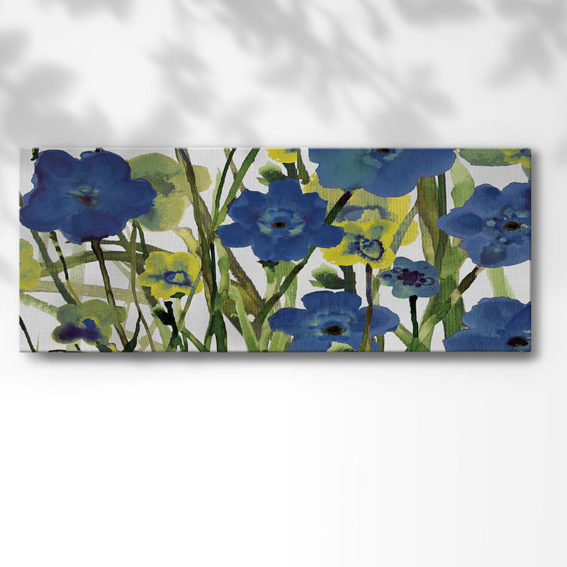 Cueillette de fleurs sur toile, H 8 po x l 20 po x P 1,5 po