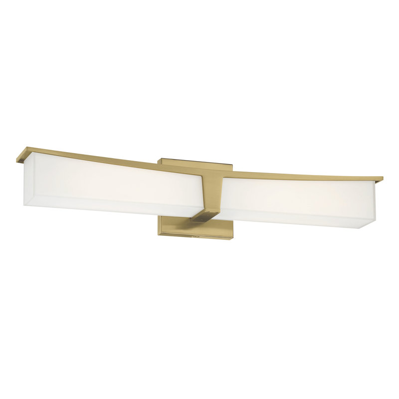 Barre d'éclairage de salle de bain 1 lumière DEL Murry, Miel doré