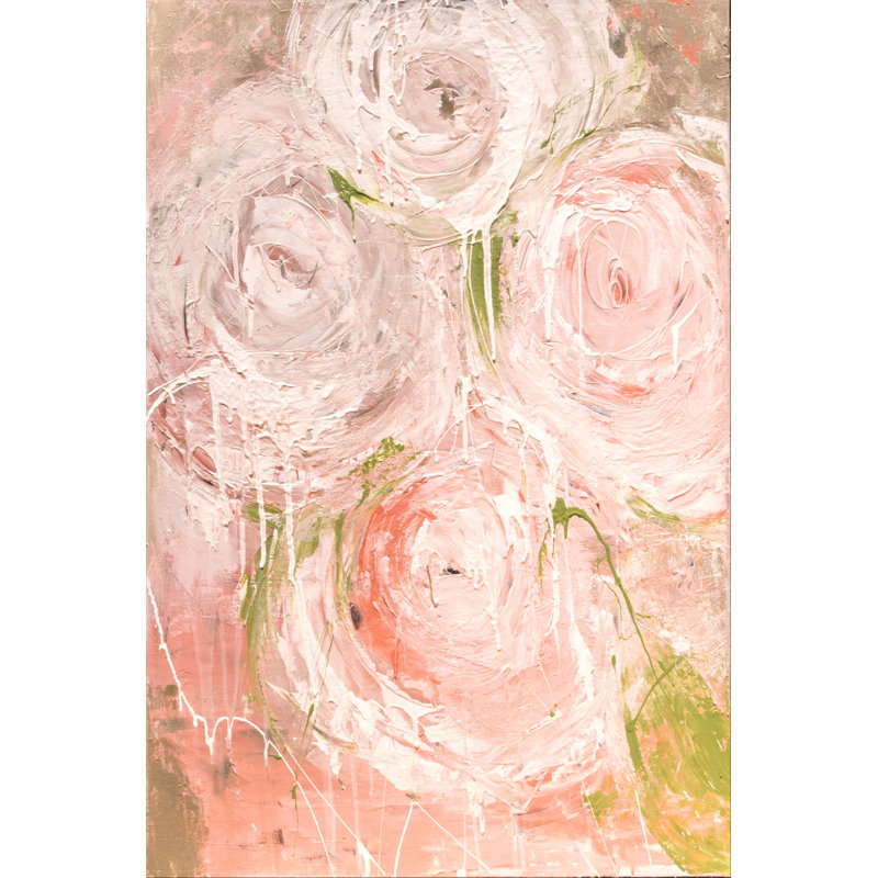 Vintage Rose by Erin Ashley - Wrapped Canvas Painting, 122cm H x 81cm W