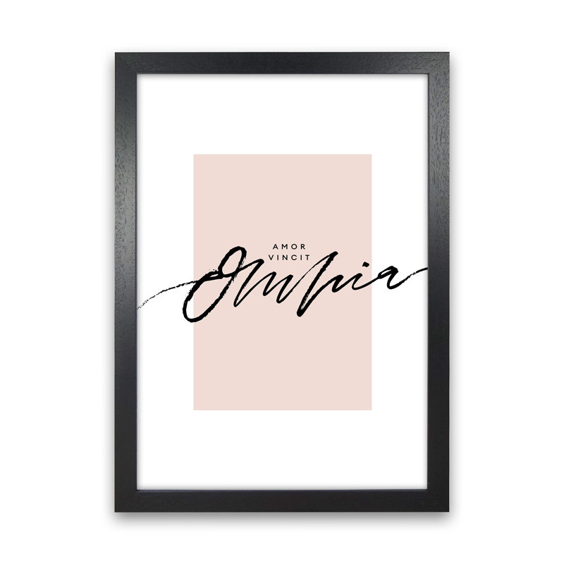 Amor Vincit Omnia 2 - Print, Black Frame, 46cm H x 34cm W x 3cm D