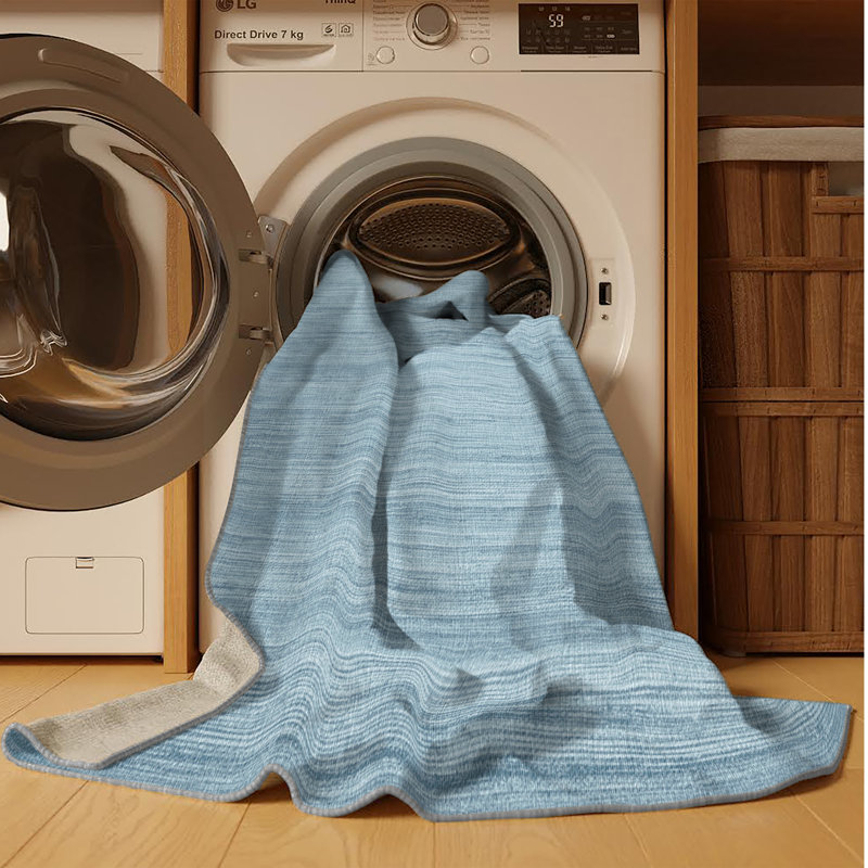 Machine Washable Solid Gray Area Rug, Rectangle 4' x 6'