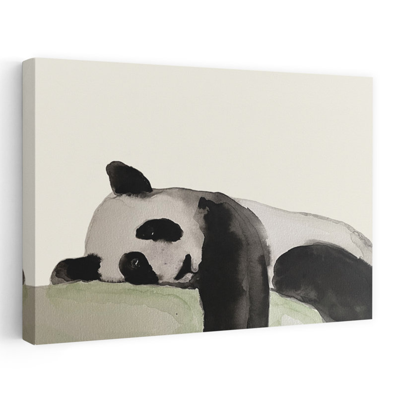 Art contemporain, art panda contemporain, H 16 po x l 24 po