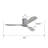 52 Inch Flush Mount Ceiling Fan DC 3 Carved Wood Fan Blade Noiseless Reversible Motor Remote Control Without Light