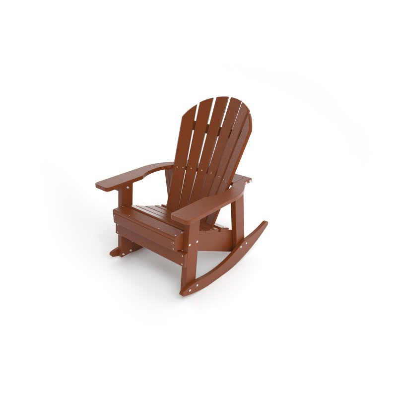Calvin Charleston Adirondack Rocking Chair, Brown