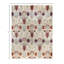 Tapis noué à la main de conception unique Ikat - ivoire, 9 pi 3 po x 12 pi 1 po