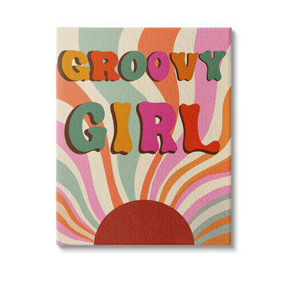 Groovy Girl Patterned Canvas Wall Art Design By Regina Moore