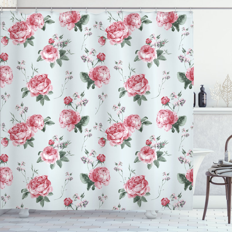 Shower Curtain with Hooks Included, 75"H x 69"W