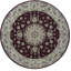 Hand-Knotted High-Quality Red and Beige Round Area Rug