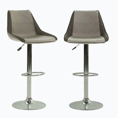 Upholstered Faux Leather Adjustable Height Counter Stool