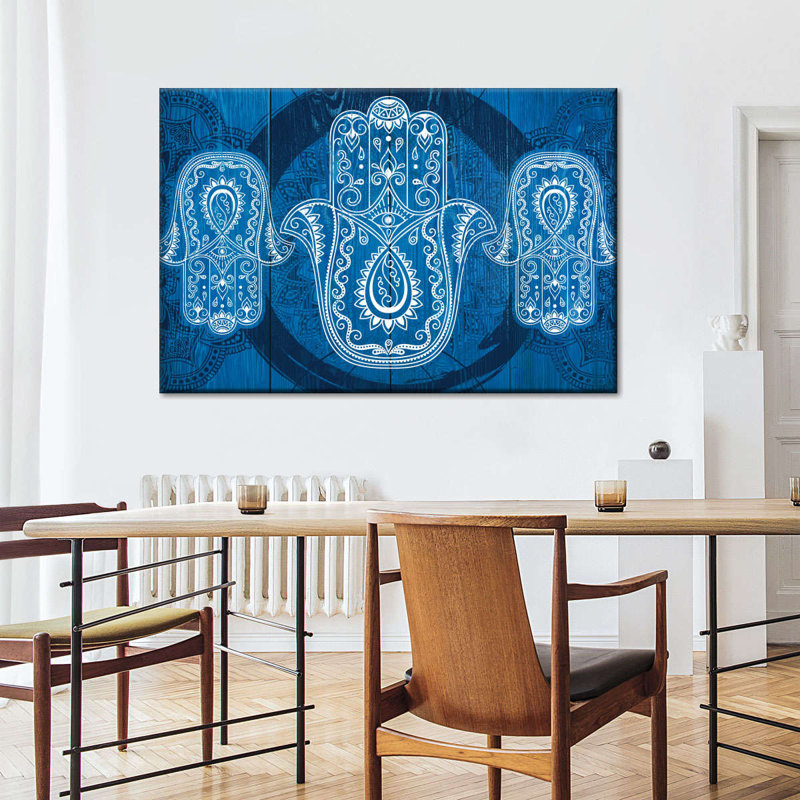 «Spiritual Hamsa Symbols» sur impression sur toile, H 8 po x l 12 po x P 1 po