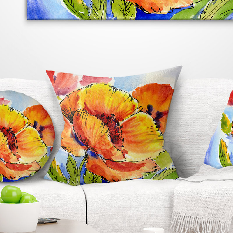 Bouquet de coussins décoratifs floral complet, 16 po x 1 po, Coussin décoratif