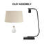 Lampe de chevet en métal et ampoule Broghin à intensité variable USB et Type-C Broghin