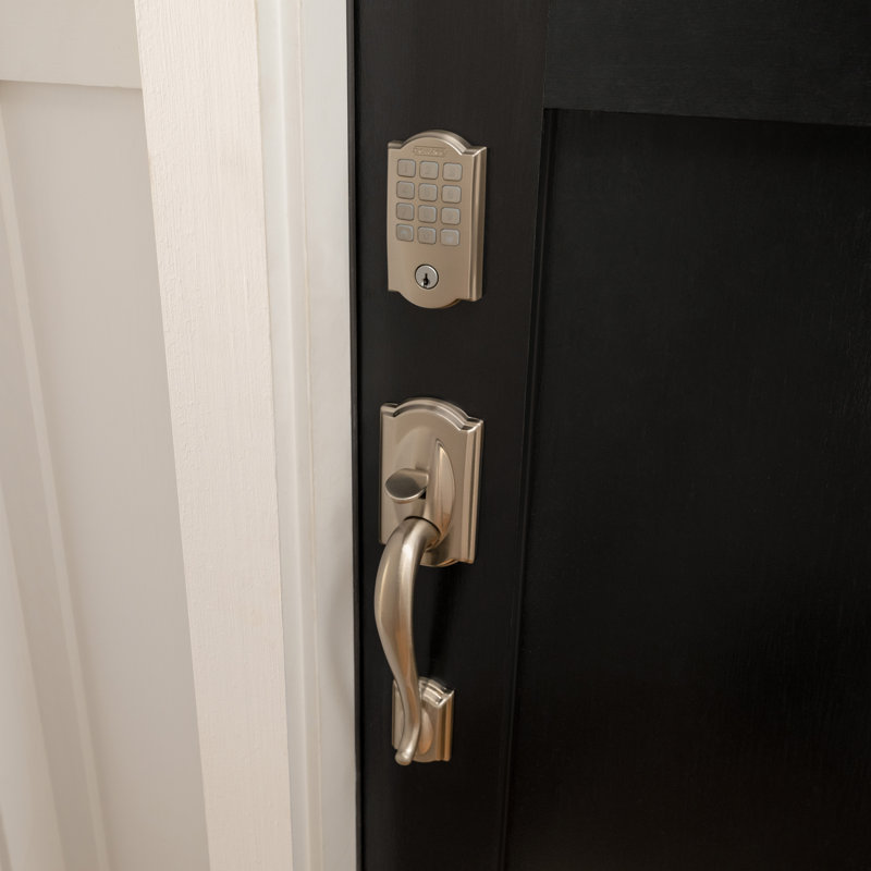 Arrive Smart Wifi Deadbolt With Camelot Trim, Satin Nickel