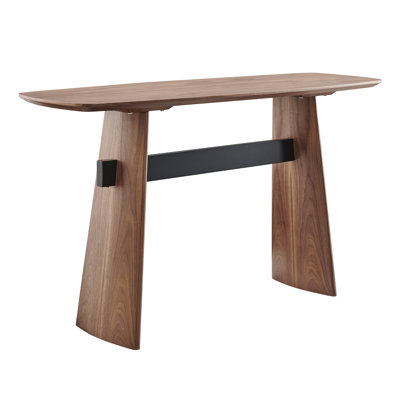 Console Chorlette en noyer avec barre en croix noir mat