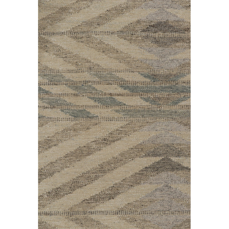 Scandinavian Wool Geometric Area Rug, Rectangle 10' x 14'