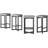 Bar Stools Set of 4, 24.6" Counter Height Backless Barstools, Upholstered PU Leather Seats with Metal X-Frame & Footrest, Modern Kitchen Stools for Home Bar, Dining Room, Gray-1422239823-1422239822