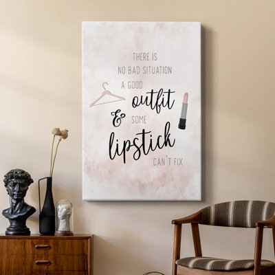 Outfit and Lipstick -Custom Wrapped Gallery Cavas