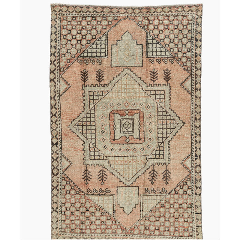 One-of-a-Kind Rectangle 3'7" X 5'8" Hand Knotted Area Rug