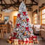 Arbre de Noël régulier vert / blanc en PVC artificiel-693136280
