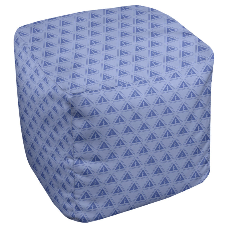 Repose-pieds à cubes minimal tree à deux couleurs, Bleu pâle