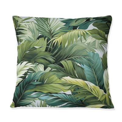 Palm Mirage - motif tropical II - Coussin décoratif imprimé tropical