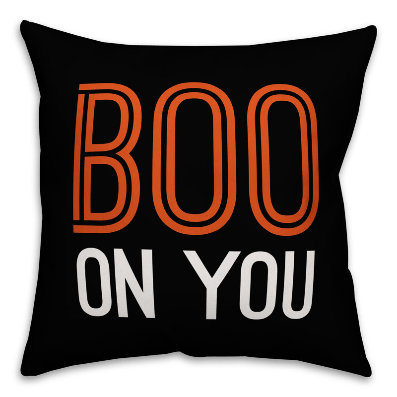 Boo on You Throw Pillow, Indoor