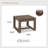 Square Solid Wood Cedar Coffee Table with Slat Top for Outdoor, Patio