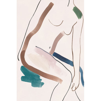 Seated Female Figure III by Melissa Wang - Wrapped Canvas Painting Print