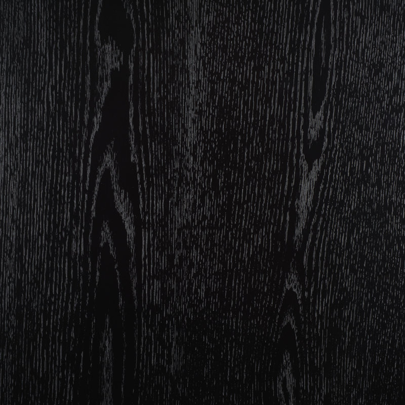 Luis Black Round Solid Wood Contemporary Dining Table