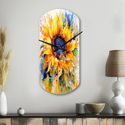 Shelly - Cylinder Shape Unique Floral Wall Clock