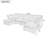 Modern Large U-Shaped Modular Sofa, Freely Combinable 6-Seater Sofa, Convertible To Sofa Bed