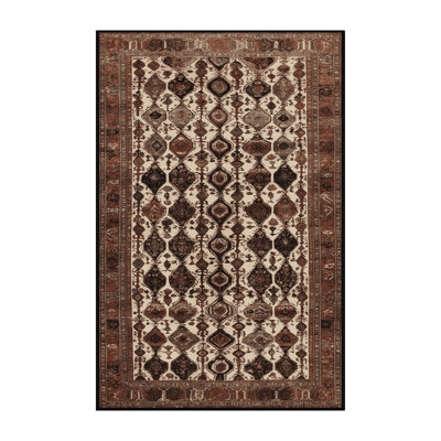 Tapis persan noir lavable à la machine